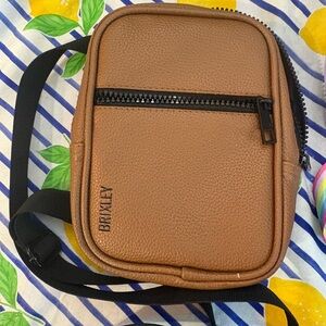 Brixley Tan Women’s Crossbody Bag with Front Zip Pocket